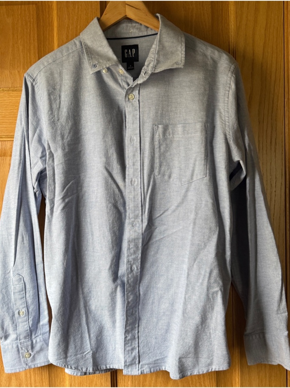 GAP Men's Pale Blue Oxford Button-Down Shirt